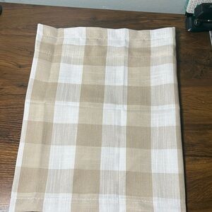 Elegant Tan and White Half Curtain